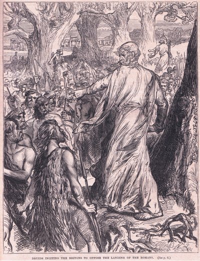 Druids inciting the Britons to oppose the landing of the Romans by Charles Ricketts